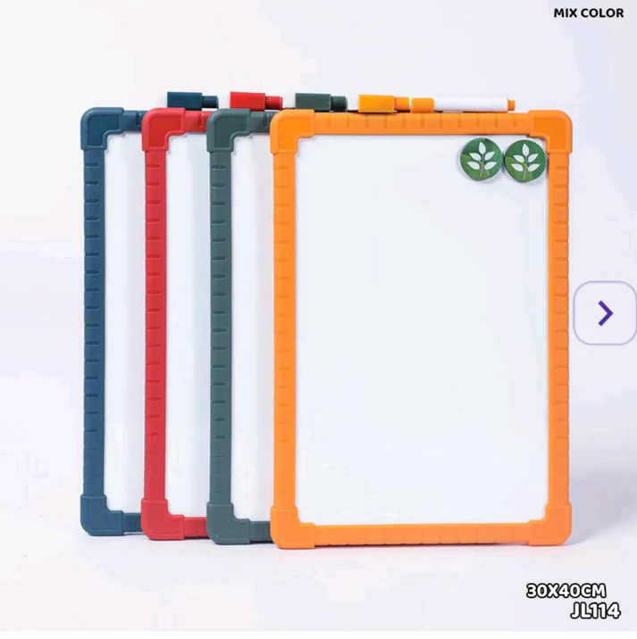 Coloured frame magnetic white board 25*35